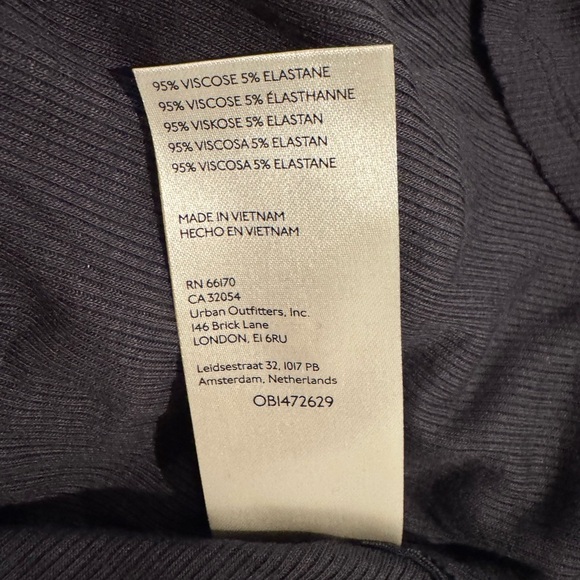 We the free free people charcoal strap tank top asymmetrical flowy - Picture 6 of 6